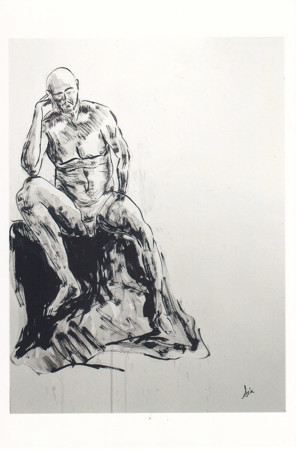 Black Ink Figure Postcards – Fine Art 4x6 Prints