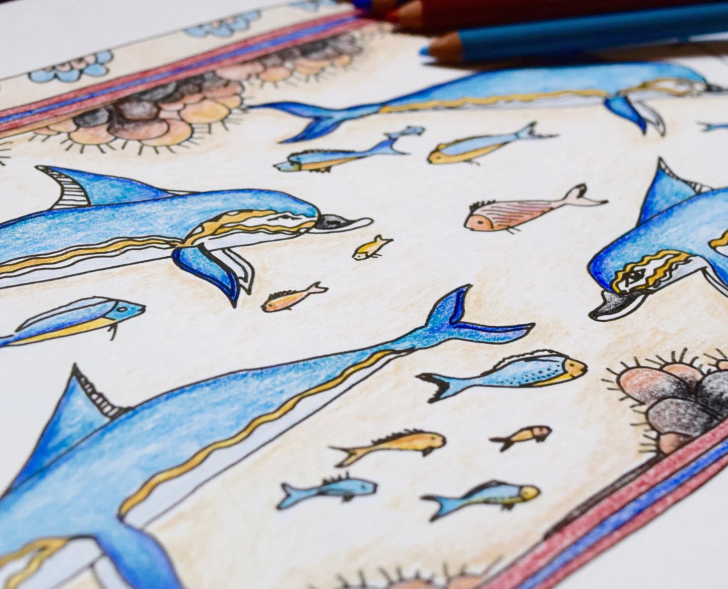 Travel Greece Hand-Drawn Coloring Book