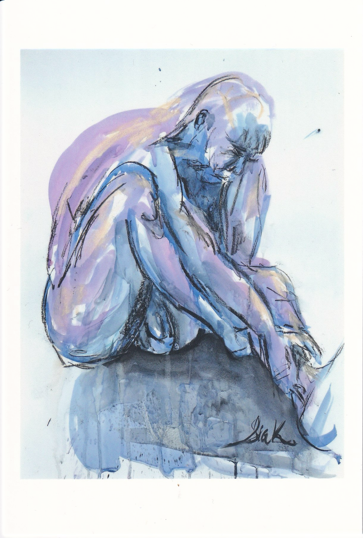 Charcoal, Pastel, and Mixed Media Figure Postcards – Fine Art 4x6 Prints