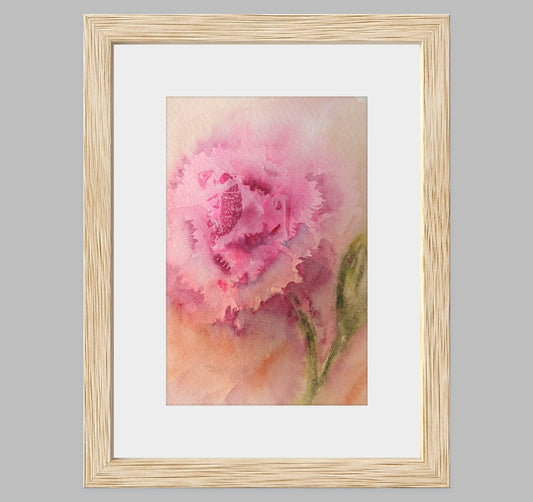 Carnation – Loose Floral Fine Art Print (Watercolor)