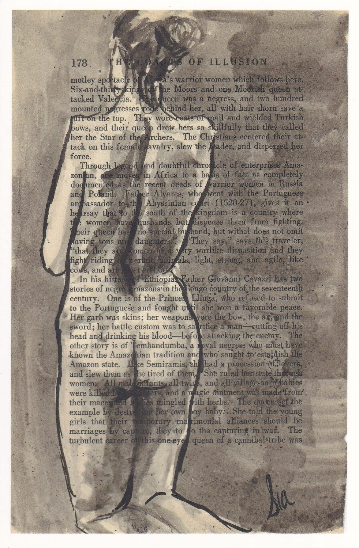 Vintage Book Page Figure Postcards – Fine Art 4x6 Prints