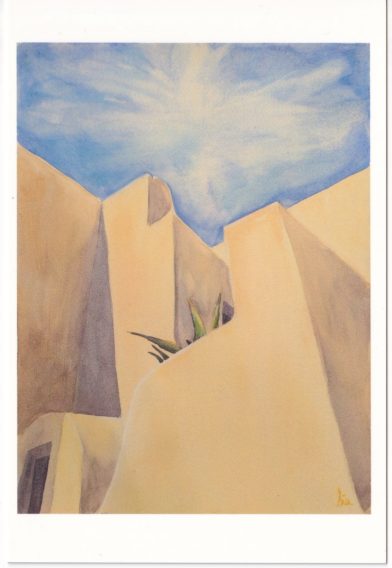 Kasteli walls, Santorini (Emboreio) Postcard – Fine Art 4x6 Prints