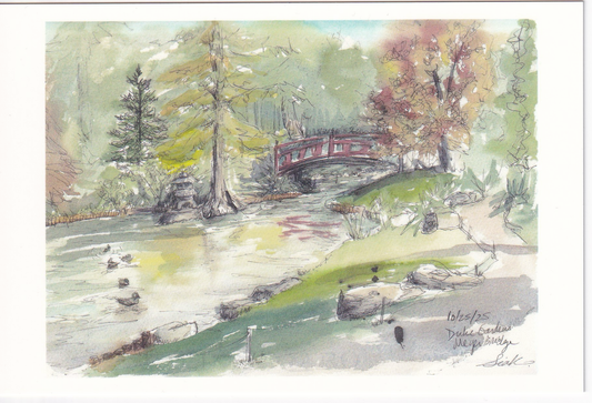 Meyer Bridge (Duke Gardens) in Fall Postcard – Fine Art 4x6 Prints