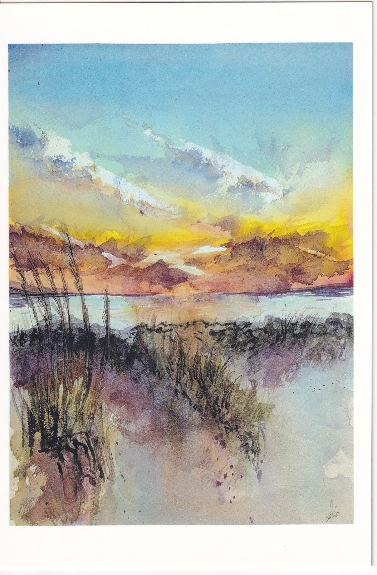 Beach at Sunset Postcard – Fine Art 4x6 Prints