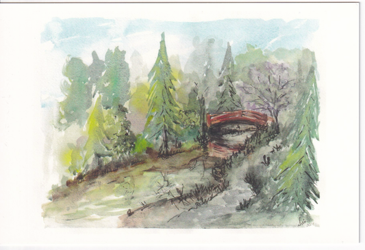 Meyer Bridge (Duke Gardens) at Easter Postcard – Fine Art 4x6 Prints
