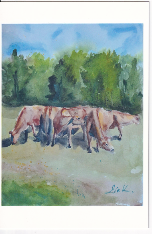 Happy Cows Postcard – Fine Art 4x6 Prints