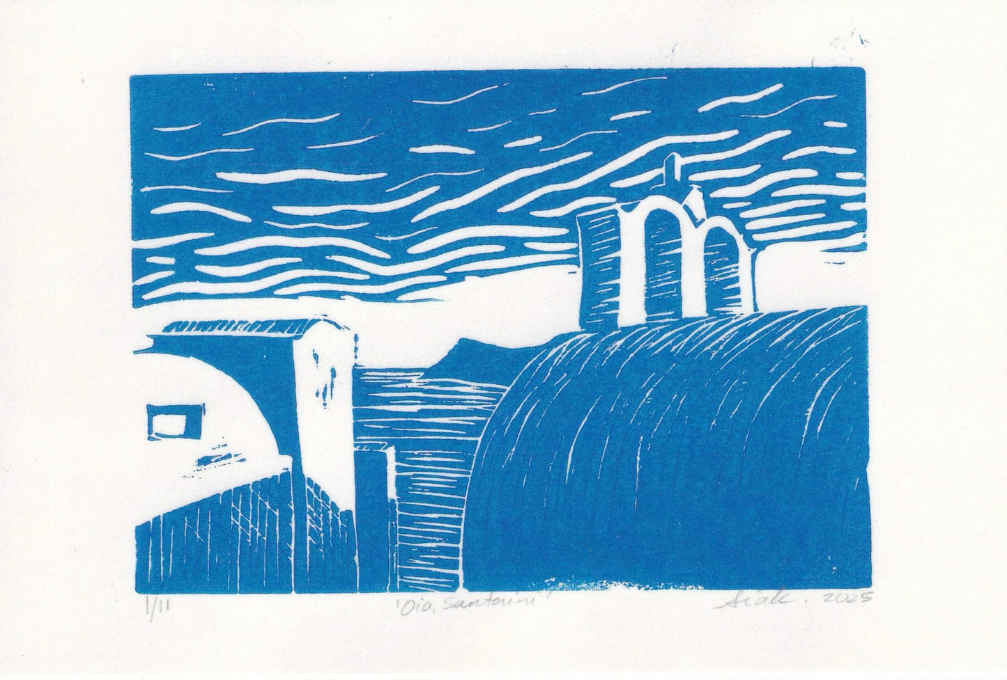 Greek Linocut Print Postcards – Fine Art 4x6 Prints