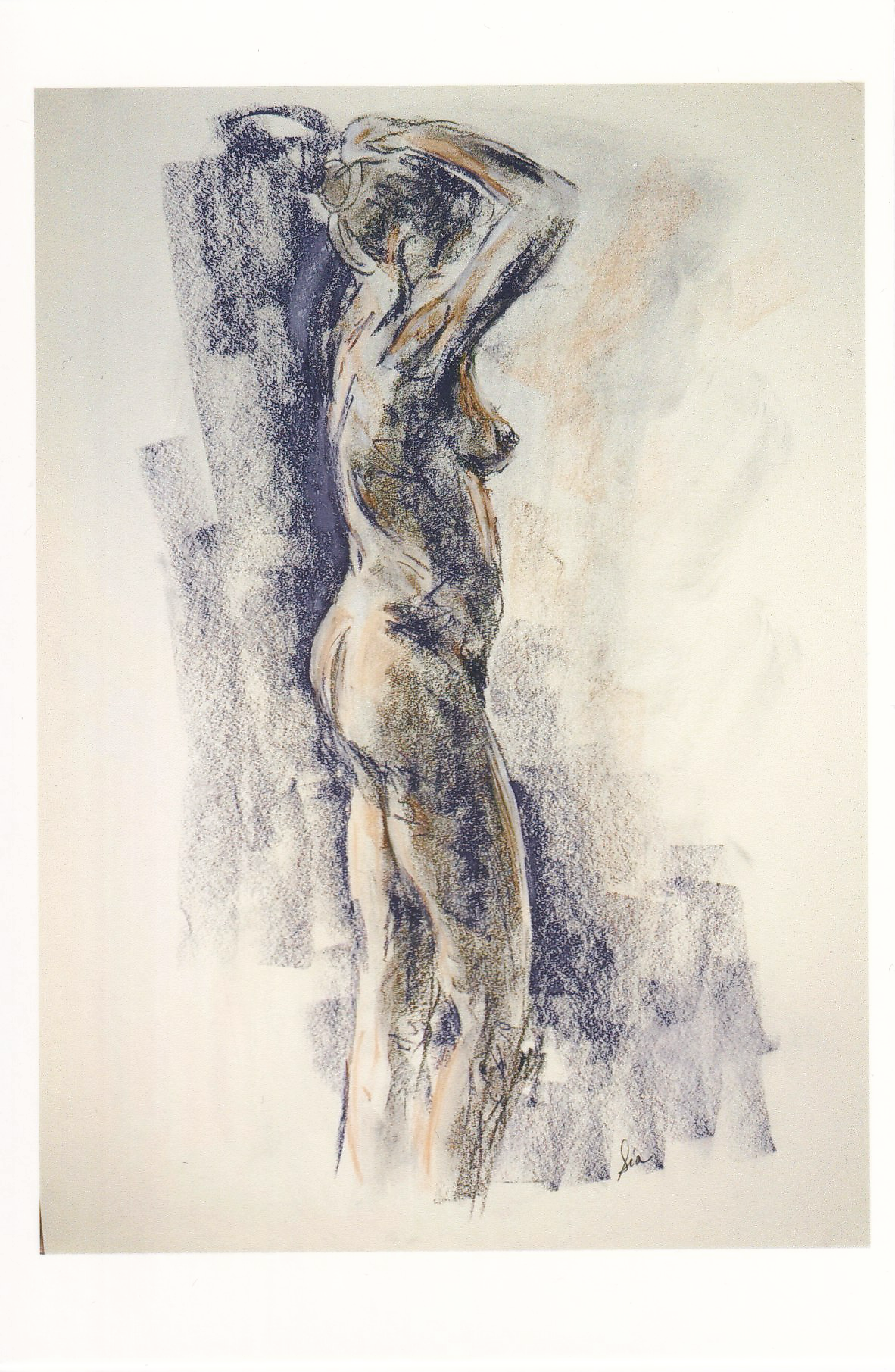 Charcoal, Pastel, and Mixed Media Figure Postcards – Fine Art 4x6 Prints