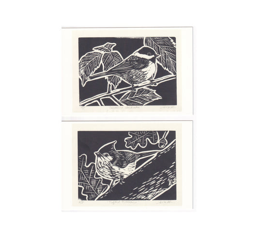 Songbird Linocut Print Postcards – Fine Art 4x6 Prints