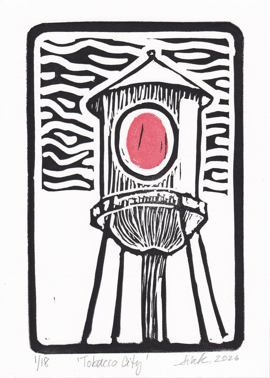 Tobacco City Linocut Prints