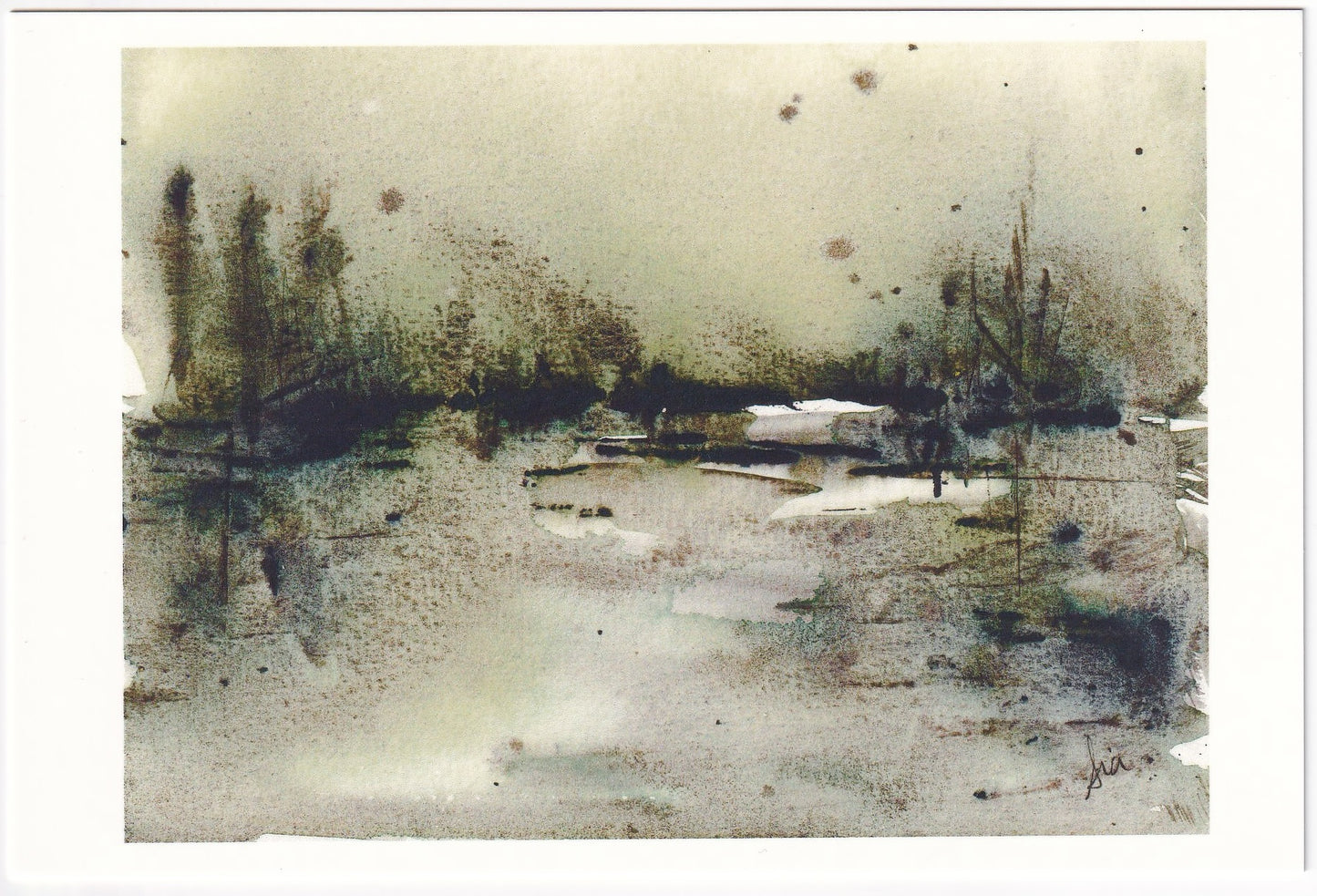 Marsh I (Abstract Watercolor) – Fine Art 4x6 Prints