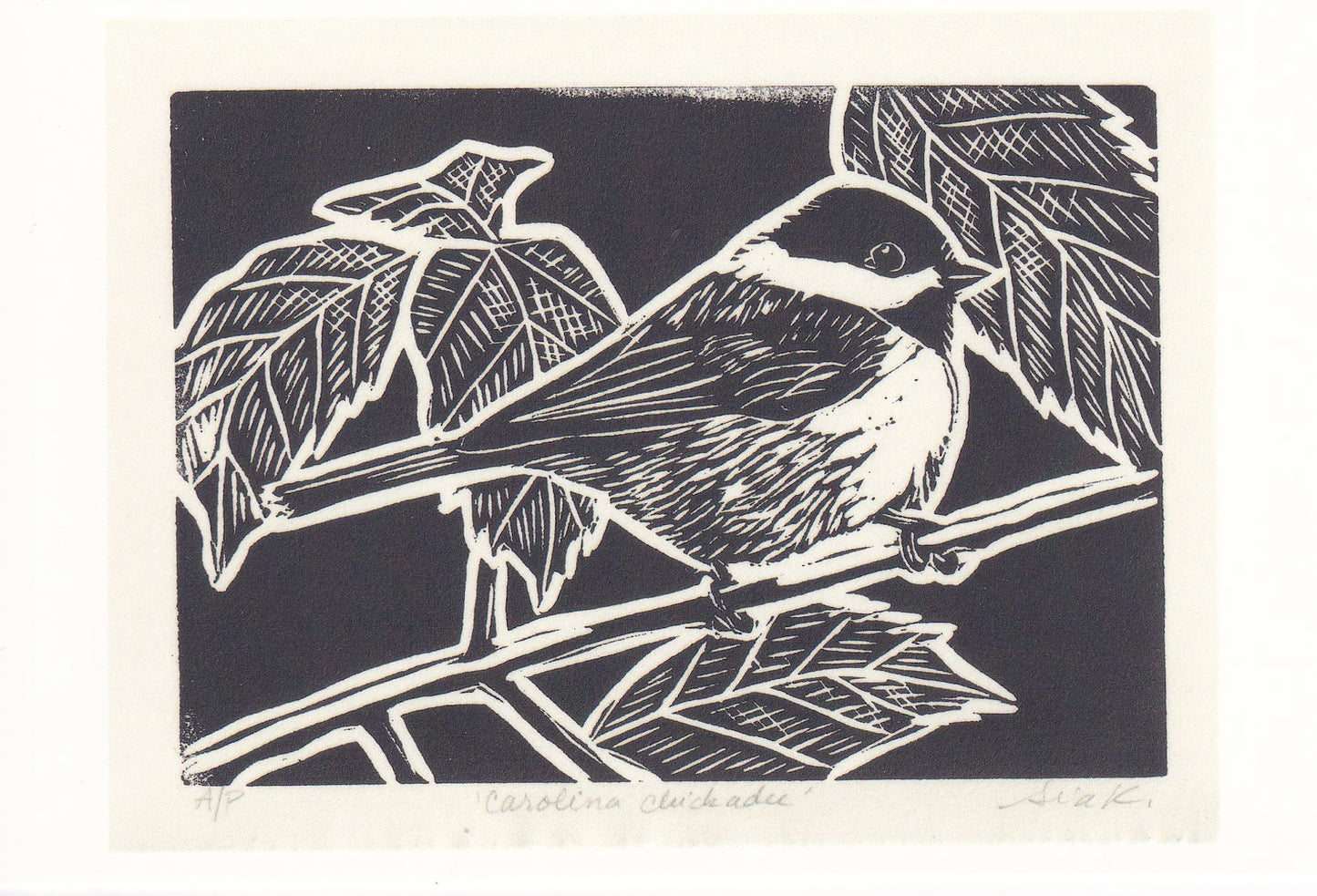 Songbird Linocut Print Postcards – Fine Art 4x6 Prints