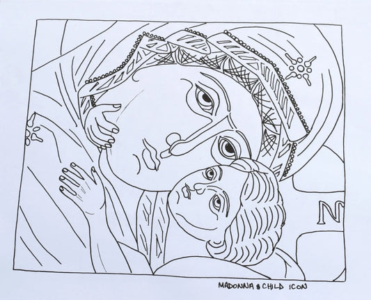 Greek Orthodox Church Coloring Pages – Santorini Churches, Mosaics & Icons (PDF)