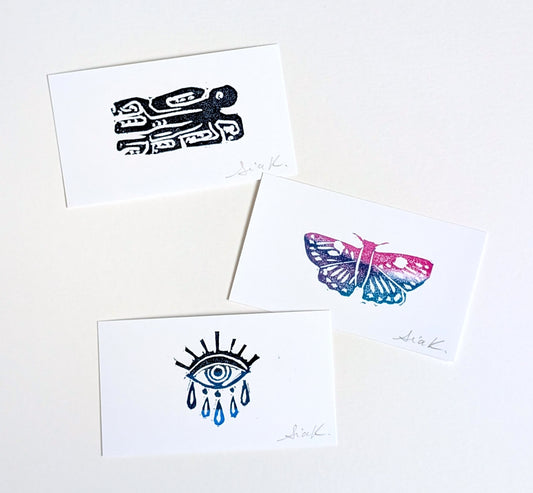 Mini Linocut Prints