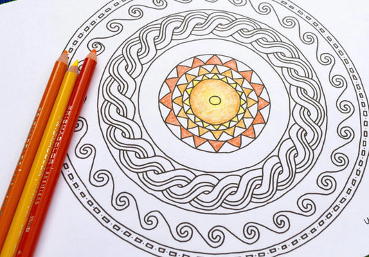 Greek Mosaic Coloring Pages – Printable Ancient Pattern Art (PDF)