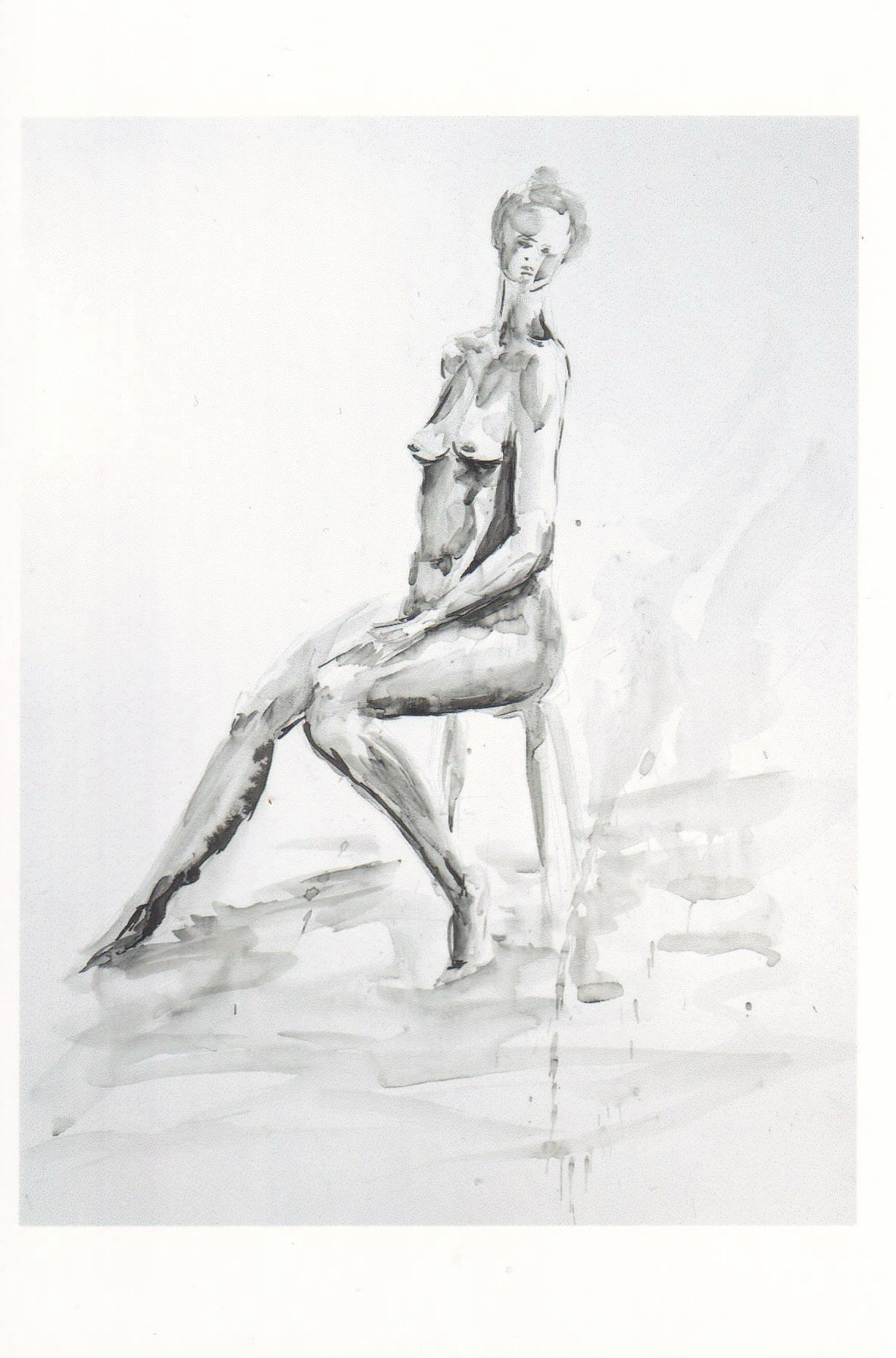 Black Ink Figure Postcards – Fine Art 4x6 Prints