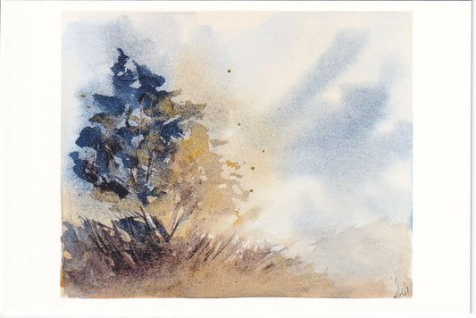 Tree at Sunset (Watercolor) – Fine Art 4x6 Prints